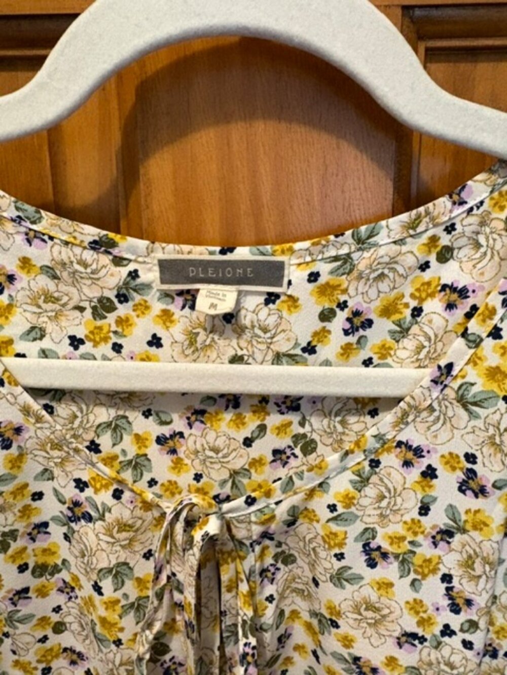 Pleione print tie front blouse - Picture 3 of 6